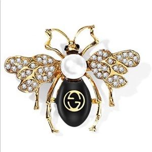 COPY - Beautiful Gold & Black tone Insect Brooch